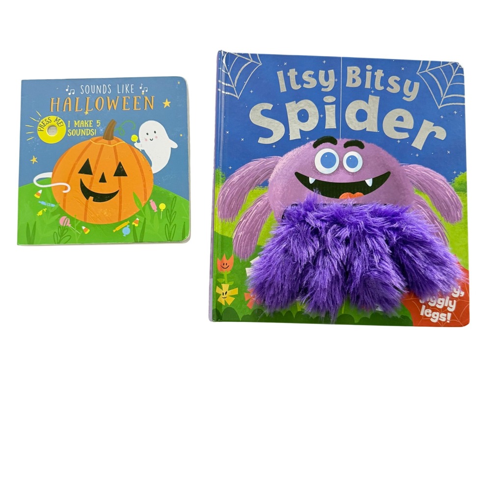 Mud Pie & Igloo Books Board Book Set Kids Blue Halloween Sound & Puppet Books